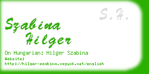 szabina hilger business card